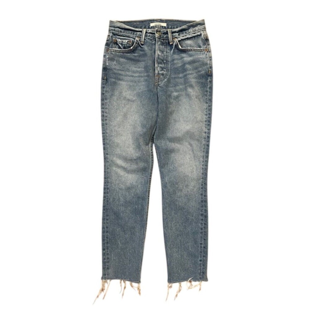 GRLFRND Karolina High Rise Jeans 25 Lost Forever 100% Cotton Button Fly USA